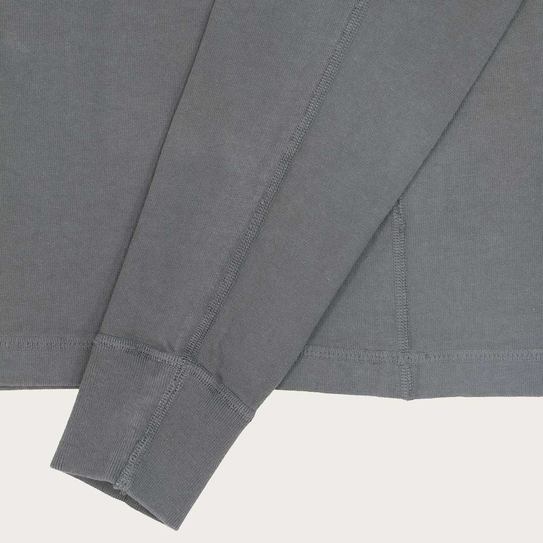 HEAVY WEIGHT LS HENLEY - STERLING GRAY
