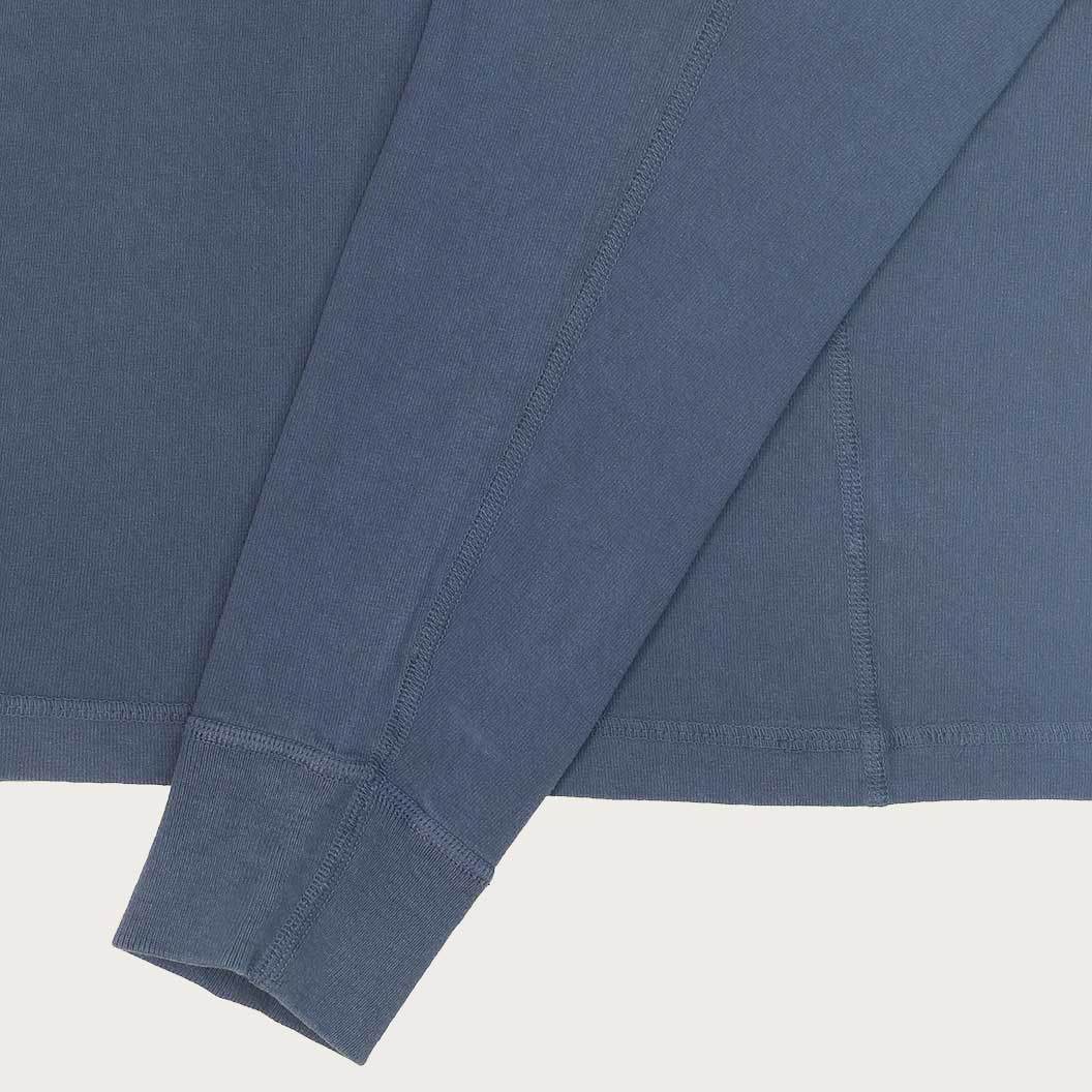 HEAVY WEIGHT LS HENLEY - SLATE BLUE