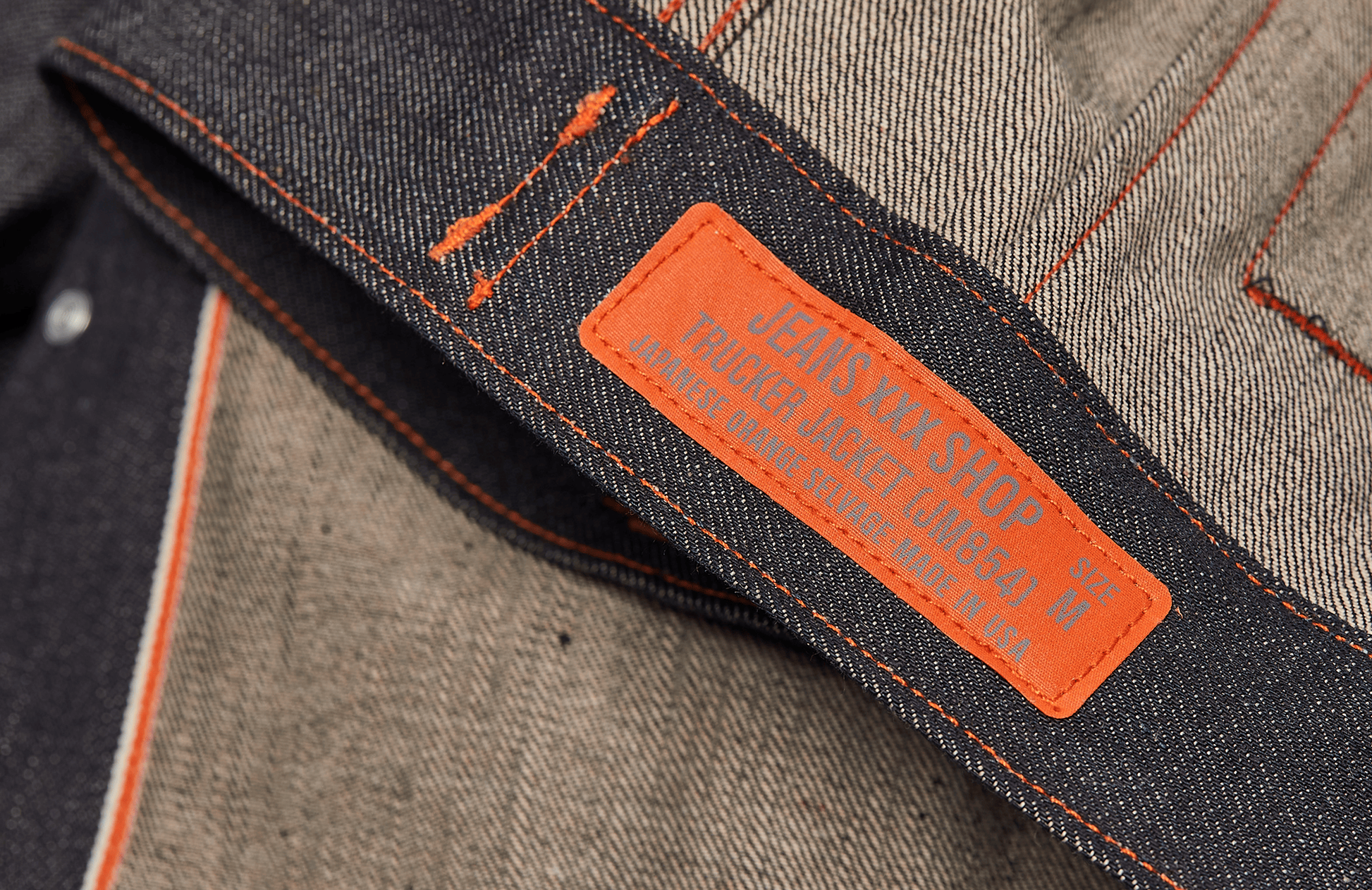 triple “XXX” quality orange selvage denim