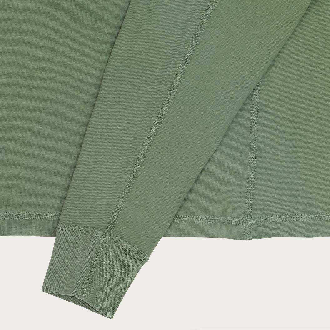 HEAVY WEIGHT LS HENLEY - GREEN